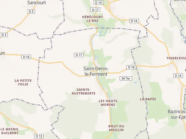 Plan de Saint-Denis-le-Ferment