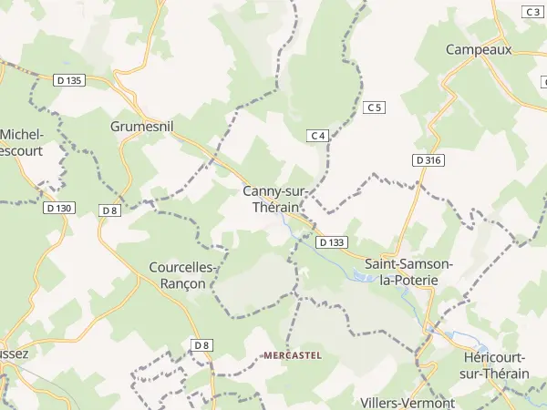 Plan de Canny-sur-Thérain