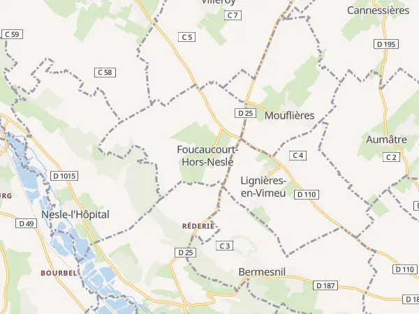 Plan de Foucaucourt-Hors-Nesle