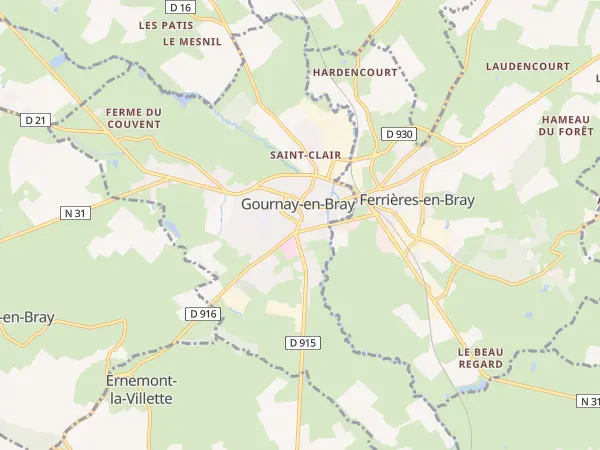 Plan de Gournay-en-Bray