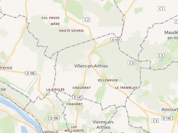 Plan de Villers-en-Arthies