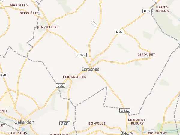Plan de Écrosnes