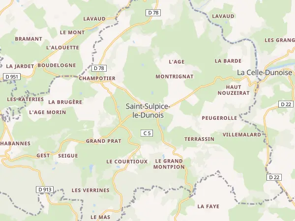Plan de Saint-Sulpice-le-Dunois