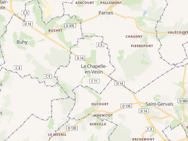 Plan de La Chapelle-en-Vexin