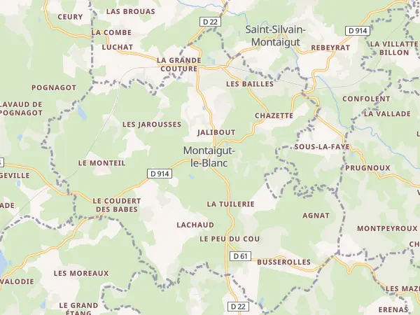 Plan de Montaigut-le-Blanc