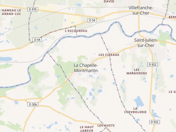 Plan de La Chapelle-Montmartin