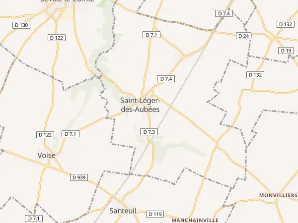 Plan de Saint-Léger-des-Aubées