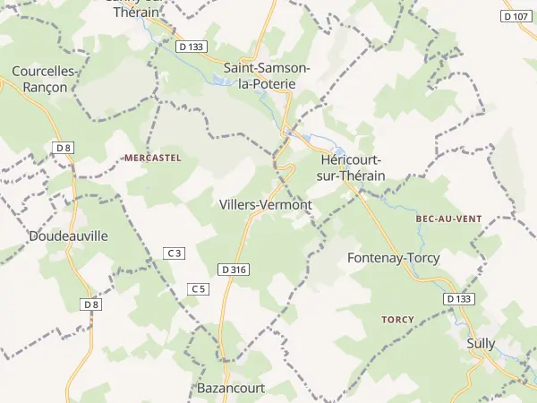 Plan de Villers-Vermont