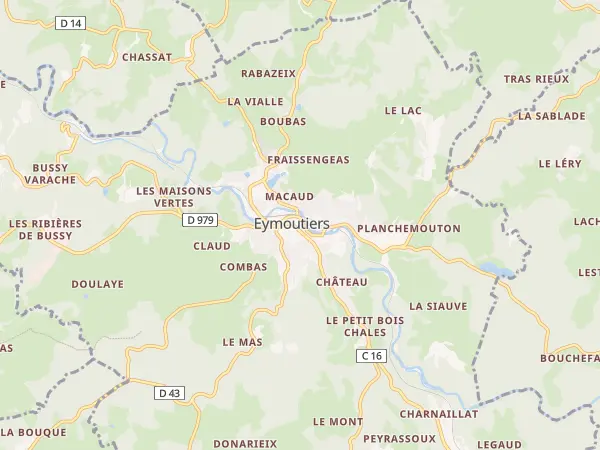 Plan de Eymoutiers