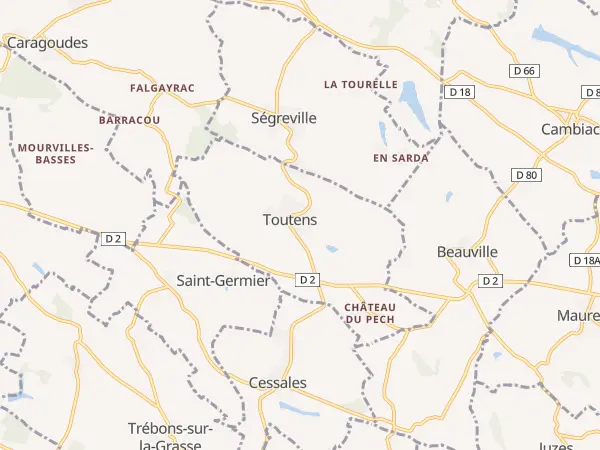 Plan de Toutens
