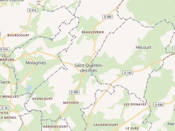 Plan de Saint-Quentin-des-Prés