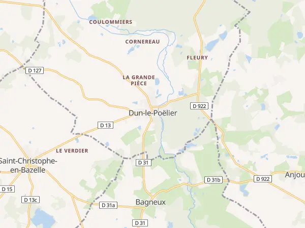 Plan de Dun-le-Poëlier