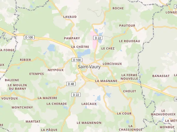 Plan de Saint-Vaury