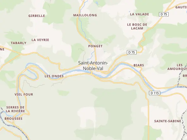 Plan de Saint-Antonin-Noble-Val