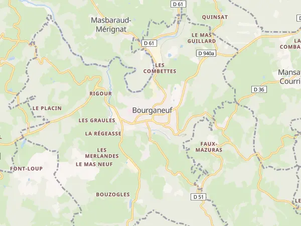 Plan de Bourganeuf