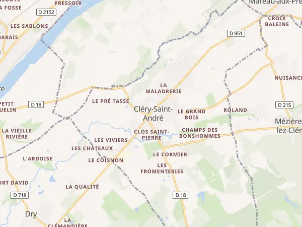 Plan de Cléry-Saint-André
