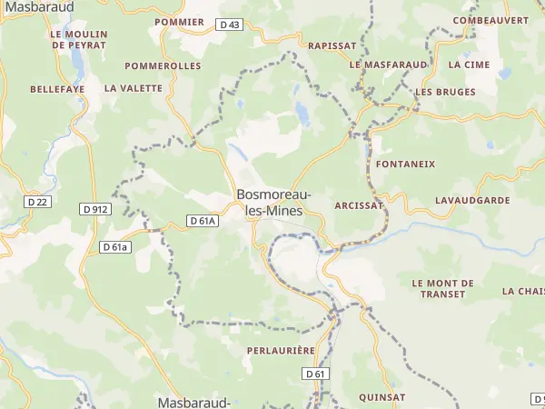 Plan de Bosmoreau-les-Mines