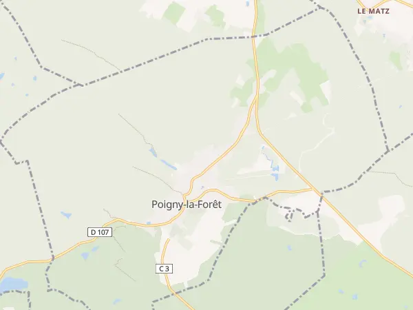 Plan de Poigny-la-Forêt