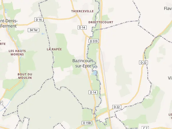 Plan de Bazincourt-sur-Epte