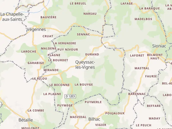 Plan de Queyssac-les-Vignes