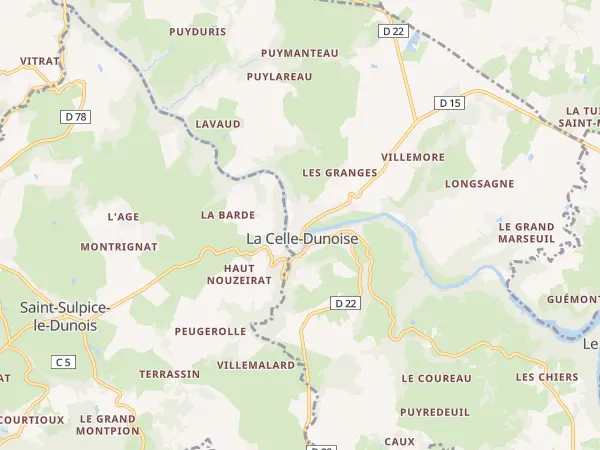 Plan de La Celle-Dunoise