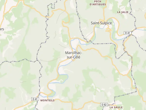 Plan de Marcilhac-sur-Célé