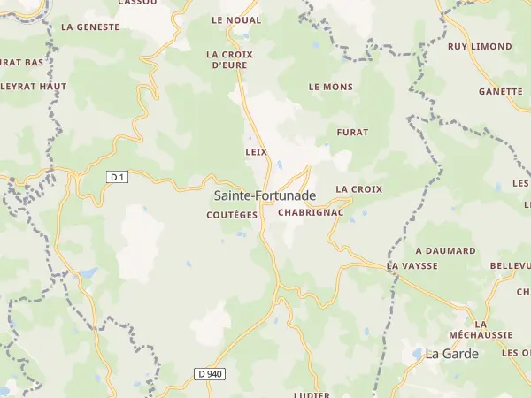 Plan de Sainte-Fortunade
