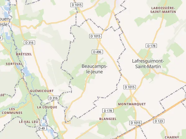 Plan de Beaucamps-le-Jeune