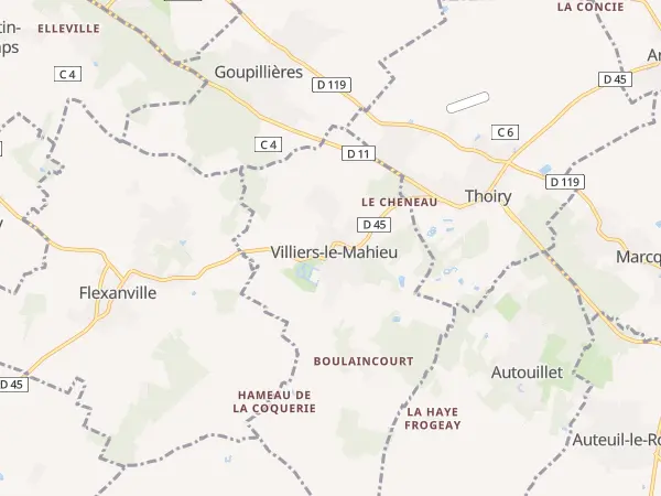 Plan de Villiers-le-Mahieu