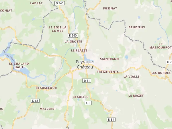 Plan de Peyrat-le-Château