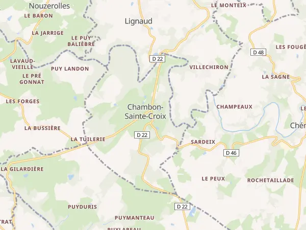 Plan de Chambon-Sainte-Croix