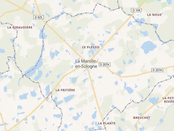 Plan de La Marolle-en-Sologne