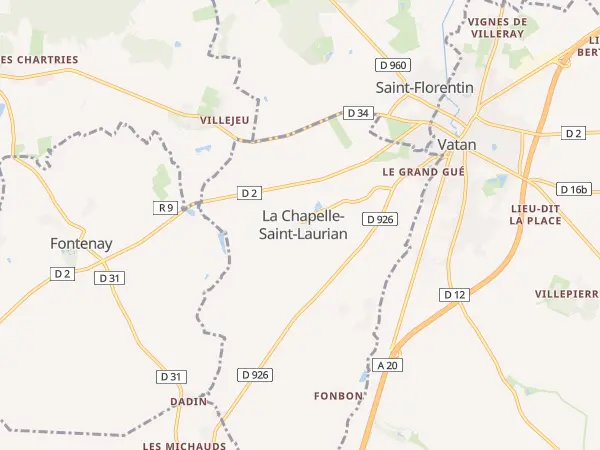 Plan de La Chapelle-Saint-Laurian