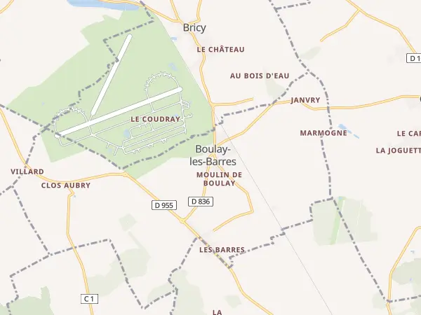Plan de Boulay-les-Barres