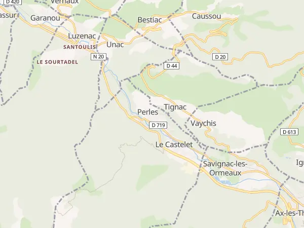 Plan de Perles-et-Castelet