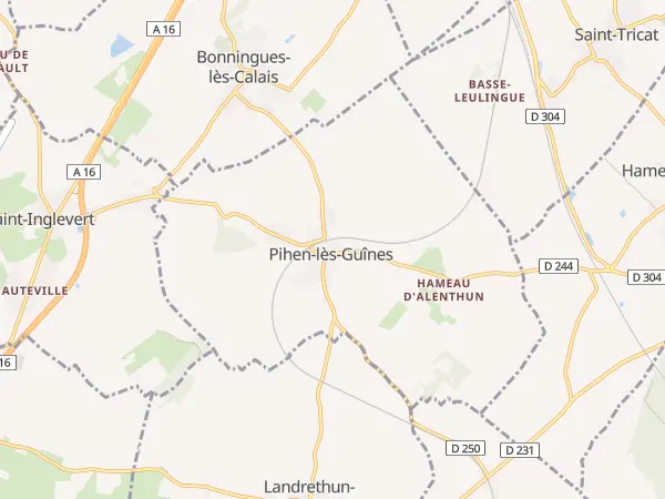 Plan de Pihen-lès-Guînes