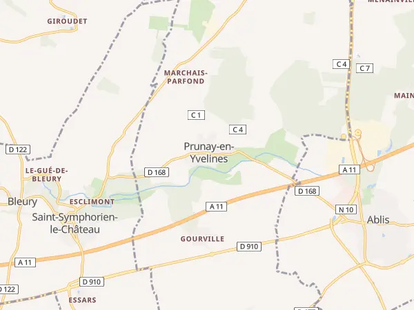 Plan de Prunay-en-Yvelines