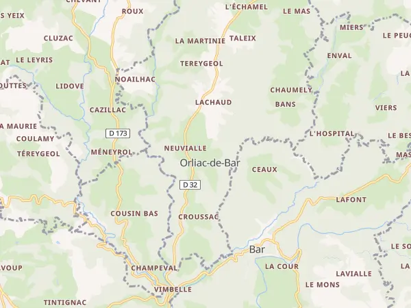 Plan de Orliac-de-Bar