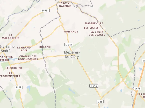 Plan de Mézières-lez-Cléry