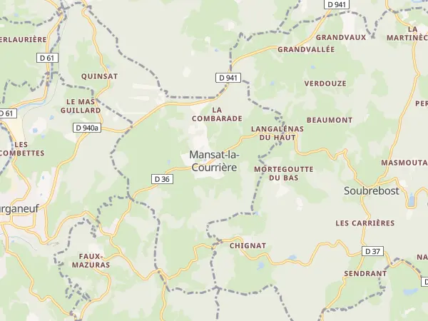 Plan de Mansat-la-Courrière
