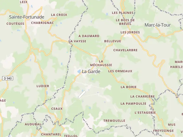 Plan de Lagarde-Marc-la-Tour