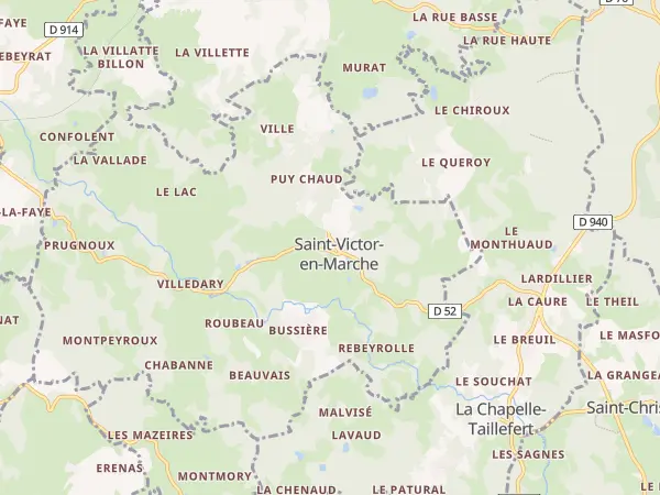 Plan de Saint-Victor-en-Marche