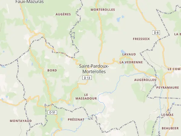 Plan de Saint-Pardoux-Morterolles