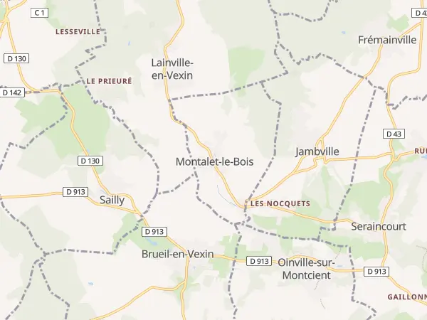 Plan de Montalet-le-Bois