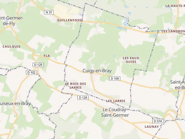 Plan de Cuigy-en-Bray