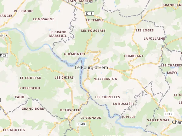 Plan du Bourg-d’Hem