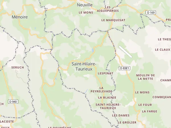 Plan de Saint-Hilaire-Taurieux