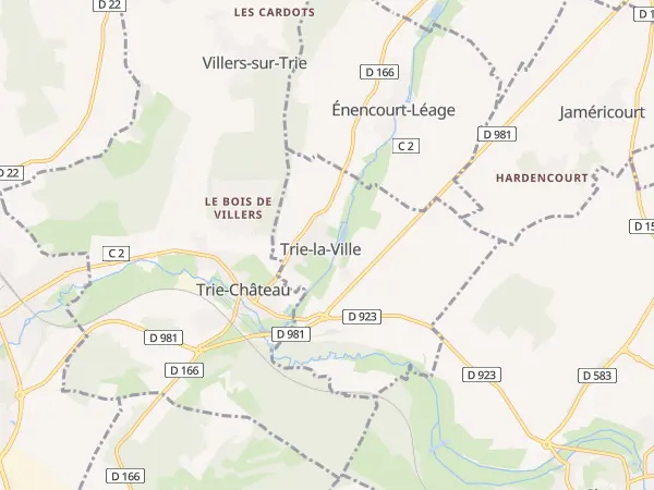 Plan de Trie-la-Ville