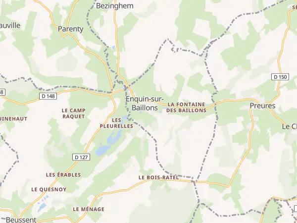 Plan de Enquin-sur-Baillons
