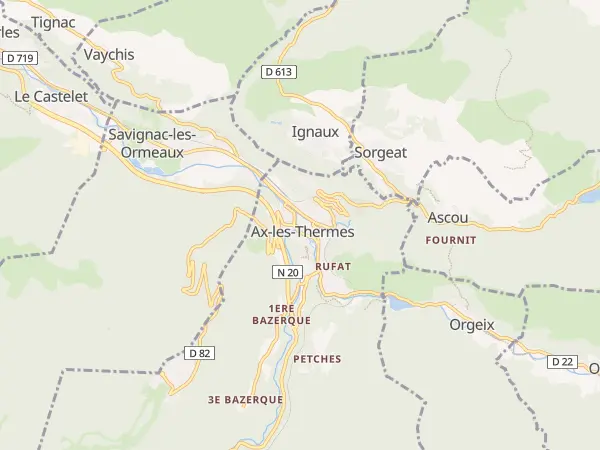 Plan de Ax-les-Thermes
